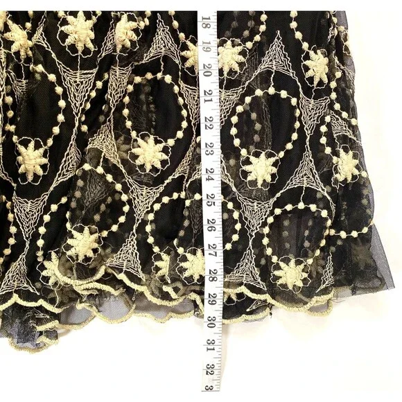 Style and Co Tulle Embroidered Layered Skirt Plus Sz 2X Multicolor Lined Flaws - Picture 14 of 14